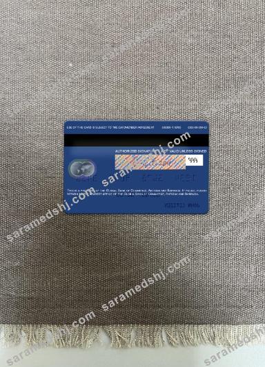 Antigua and Barbuda Global Bank of Commerce mastercard photolook back